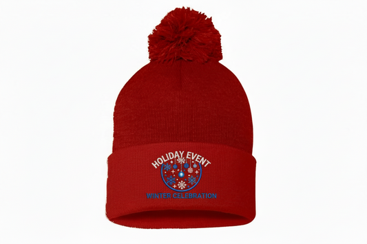 12" Custom Beanie with Pom Pom