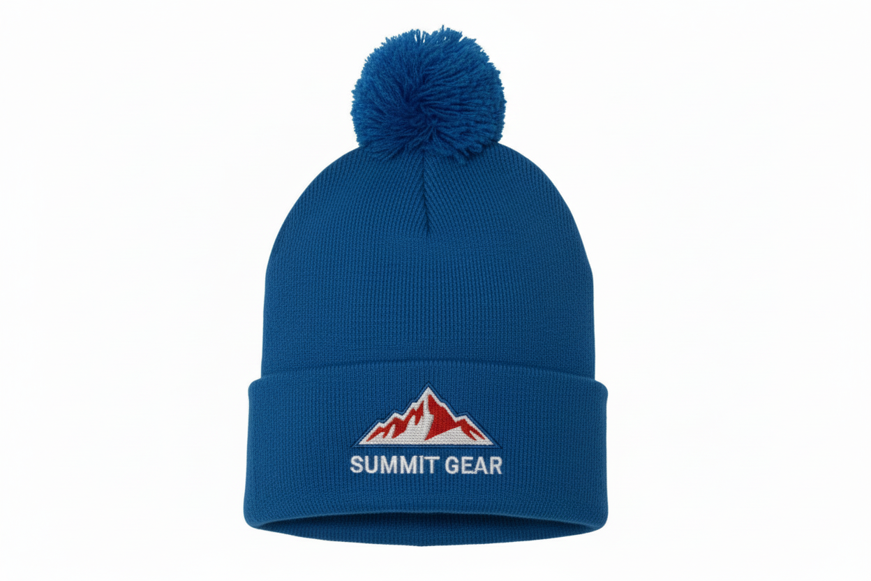 12" Custom Beanie with Pom Pom